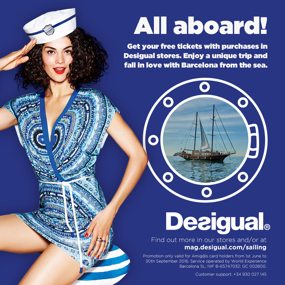 Climb aboard and go sailing with Desigual | Barcelona Shopping City
